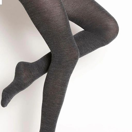 Velvet pure cotton tights Dark grey - Tights & Leggings - Bleuforêt